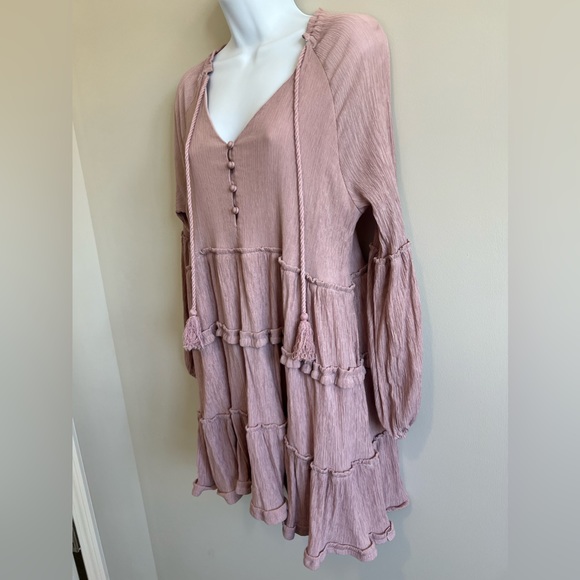 Storia Peasant Babydoll Mauve Dress Small - Picture 4 of 9